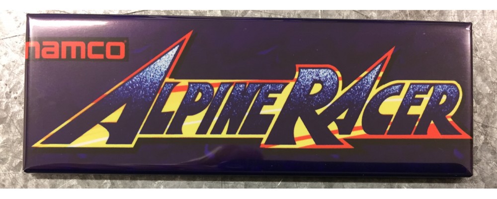Alpine Racer - Arcade Game Marquee - Magnet - Namco