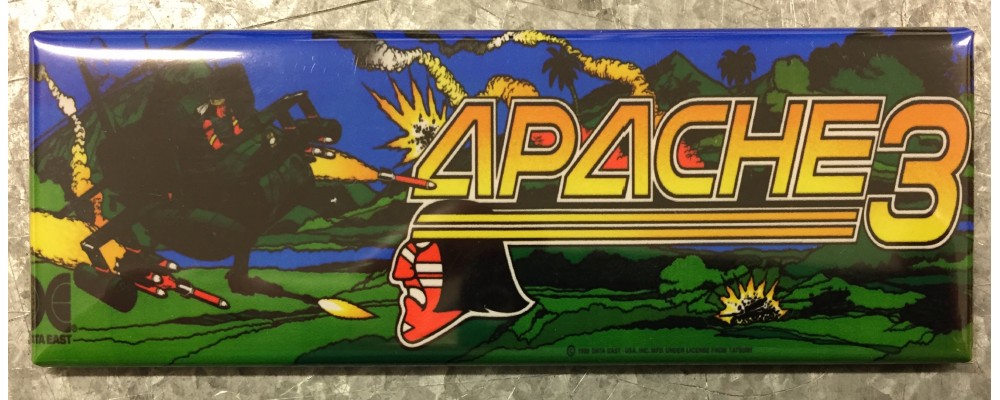 Apache 3 - Arcade Game Marquee - Magnet - Data East