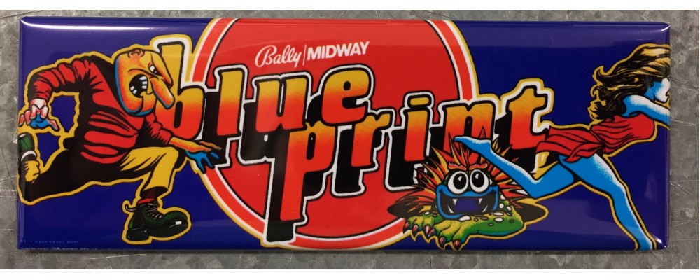 Blue Print - Arcade Game Marquee - Magnet - Bally/Midway