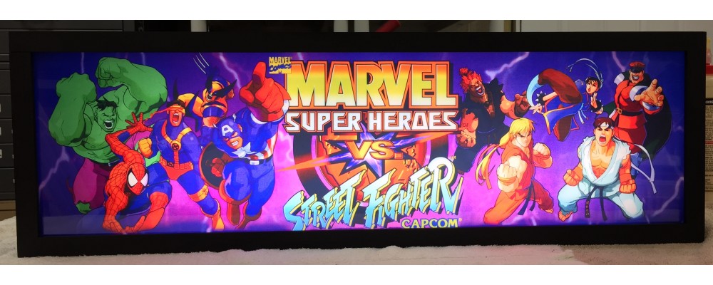 Marvel vs Street Fighter Arcade Marquee - Lightbox - Capcom