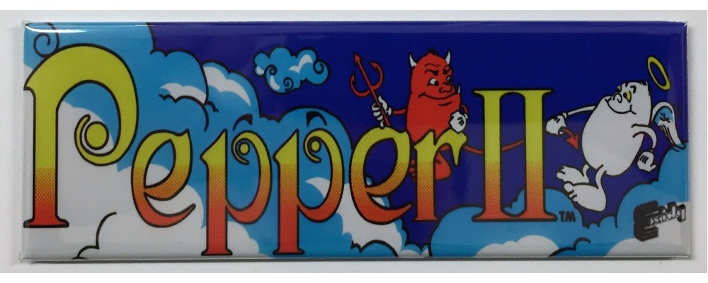 Pepper II - Arcade Marquee - Magnet - Exidy