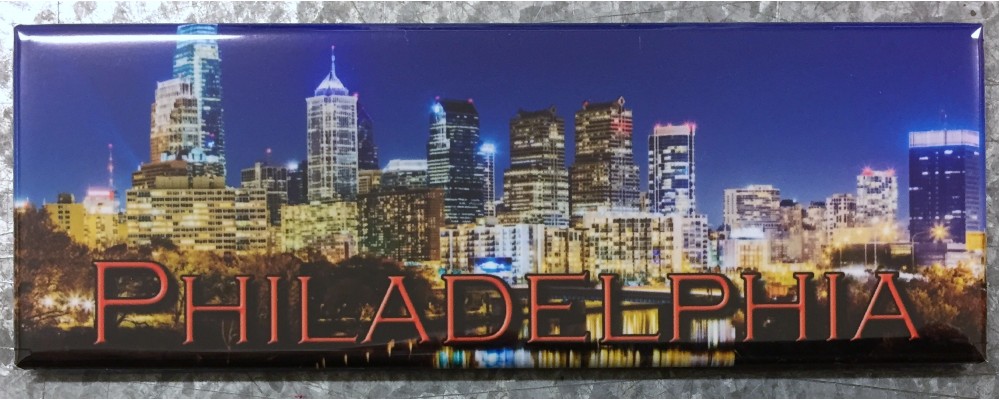 Philadelphia Night Skyline - Destinations - Magnet