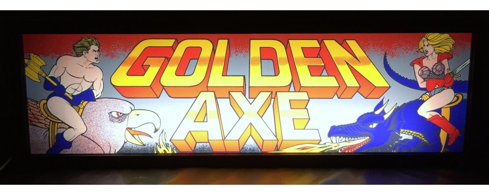 Golden Axe Arcade Marquee - Lightbox - Sega