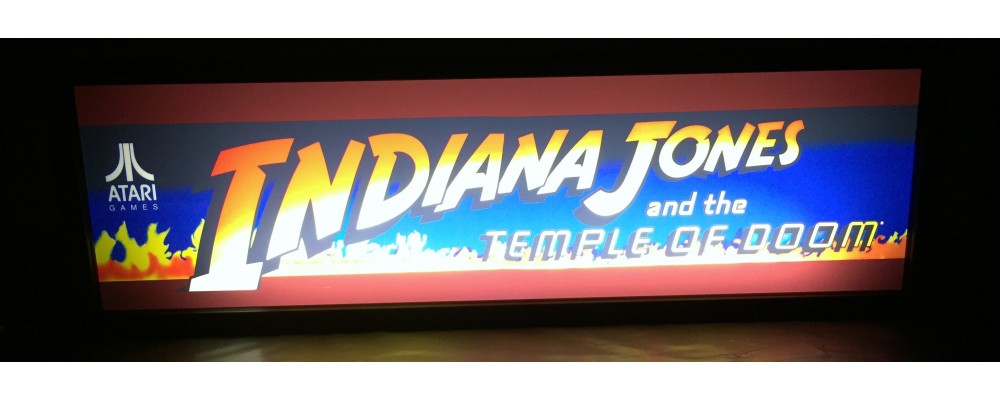 Indiana Jones Arcade Marquee - Lightbox - Atari