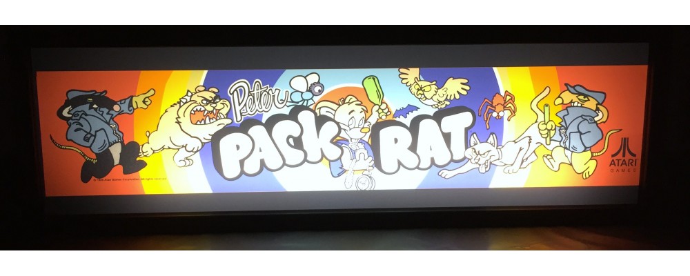 Peter Pack Rat Arcade Marquee - Lightbox - Atari